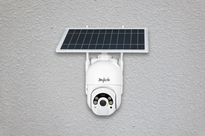 Imagen referencial de una Cámara 4G Con Tarjeta Sim PTZ Domo 360° Con Panel Solar
