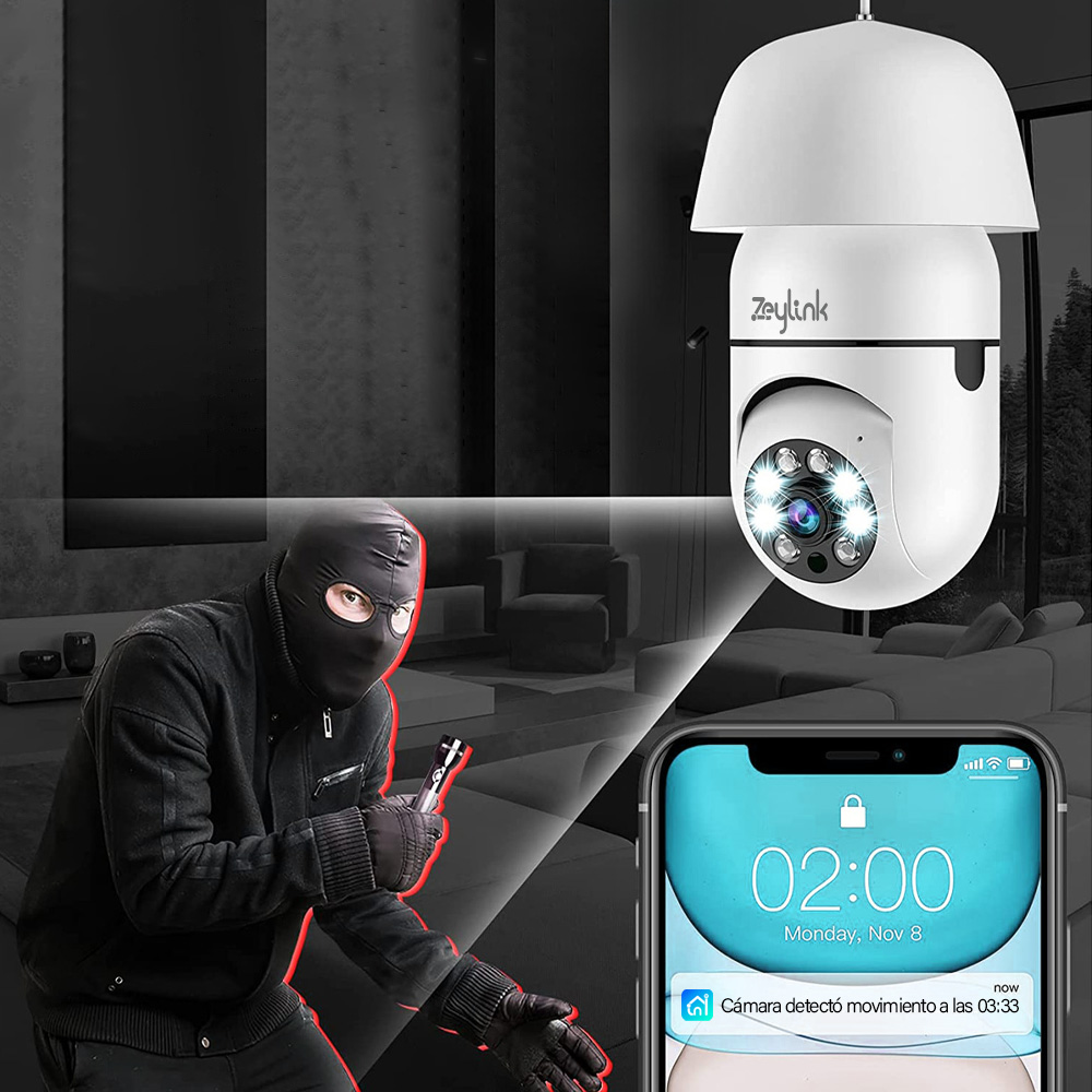 Imagen referencial de un cámara detectando a un ladrón 